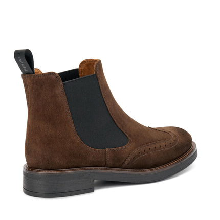 Stivaletti Frau Chelsea Oxford Donna in Camoscio Cacao 96A6 WAXY CACAO Frau 