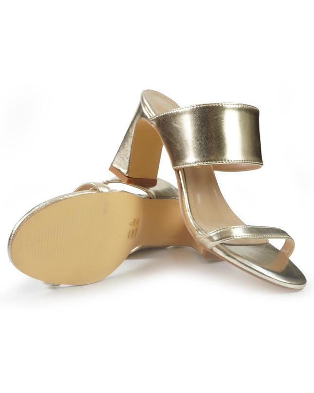 Francesco Milano Sandali Donna con Tacco in Pelle Laminata Platino G41-01N GOLD Francesco Milano 
