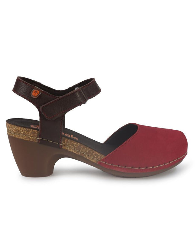 Jungla Pump Donna con Tacco in Pelle Nabuk Rosso - MARIO SPATARELLA