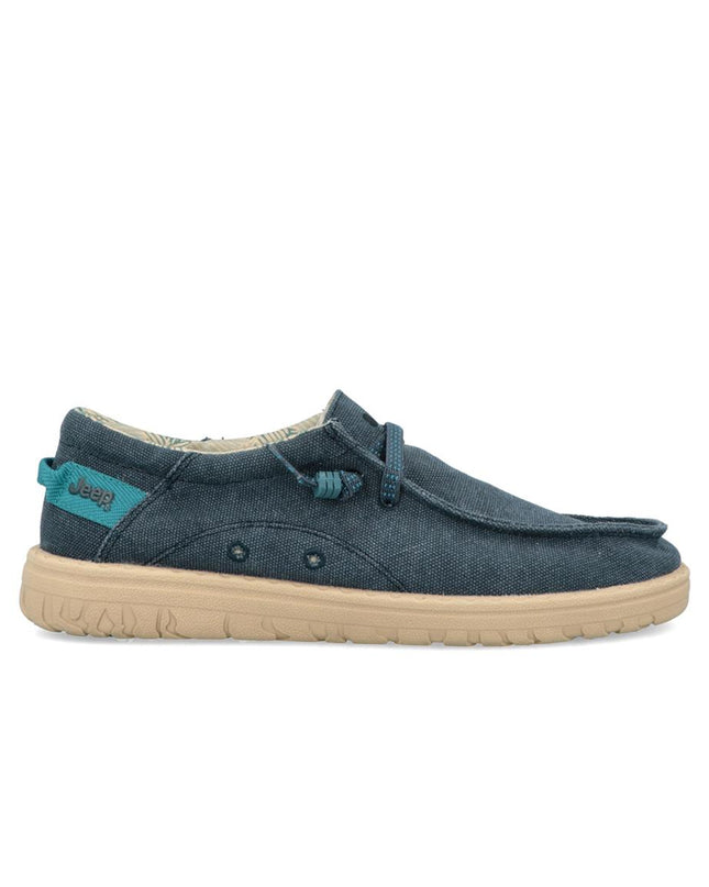 Jeep Wallabee Uomo in Canvas Blu SAMOA WALLABEE CVS NAVY Jeep Footwear 
