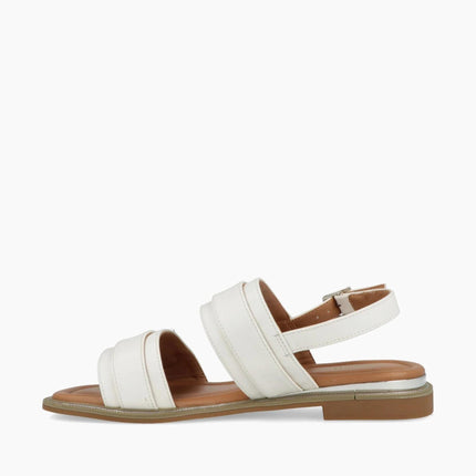 Impronte Sandalo Flat Donna in Ecopelle Bianco - MARIO SPATARELLA