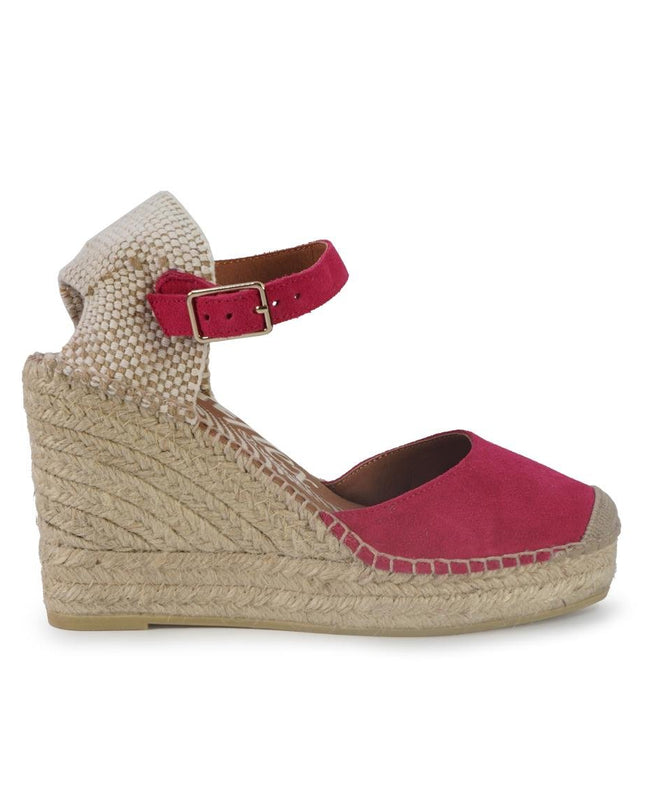 Viguera Espadrillas Alpargatas Donna con Cinturino in Camoscio Fuxia - MARIO SPATARELLA
