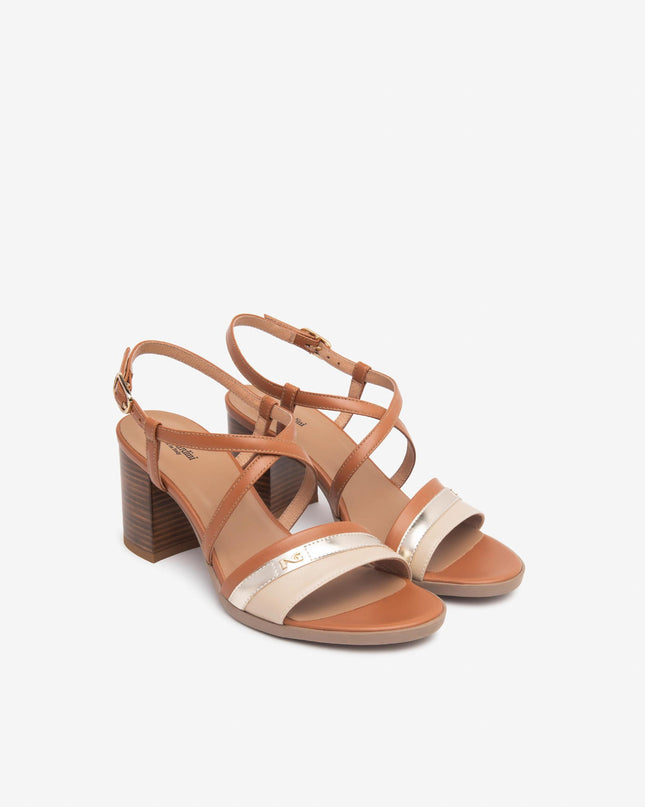 Nero Giardini Sandali Donna con Tacco Multicolore Cognac E513440D COGNAC 329 Nero Giardini 