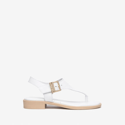 Nero Giardini Sandali Infradito Donna Bassi in Pelle Bianca - MARIO SPATARELLA
