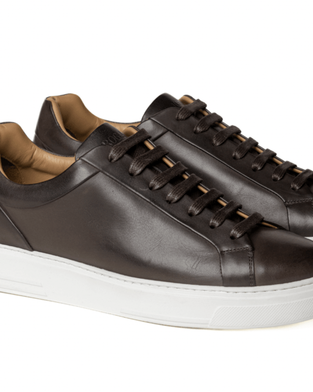 Sneakers Bassa Uomo Pelle Marrone - MARIO SPATARELLA
