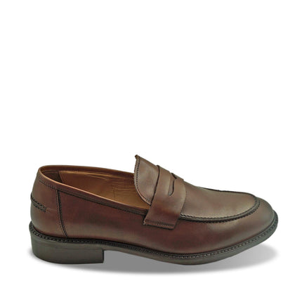 Mocassini College Uomo in Pelle Cuoio 723 CUOIO Rogal's 