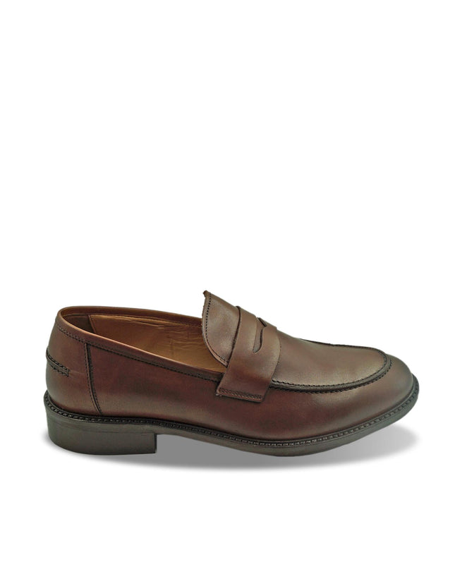 Mocassini College Uomo in Pelle Cuoio 723 CUOIO Rogal's 
