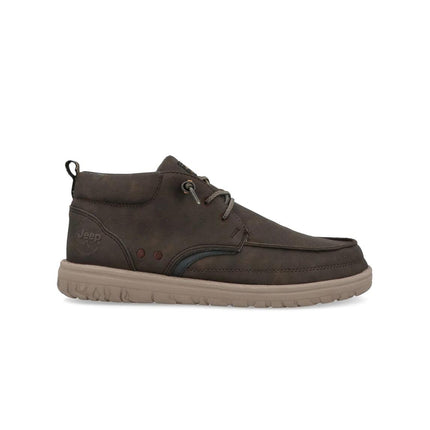 Jeep Polacchine Uomo in Ecopelle Brown Marrone SAMOA MID DARK BROWN Jeep Footwear 