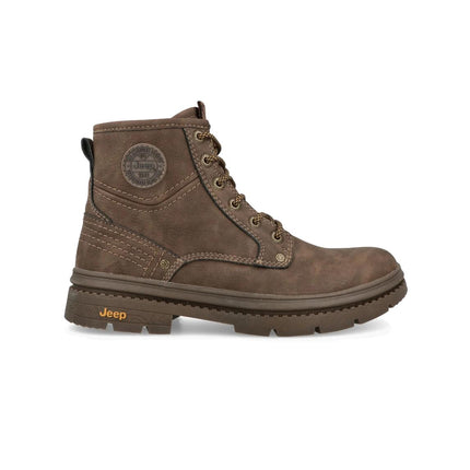 Jeep Anfibi Uomo in Pelle Marrone TUAREG BOOT DARK BROWN Jeep Footwear 