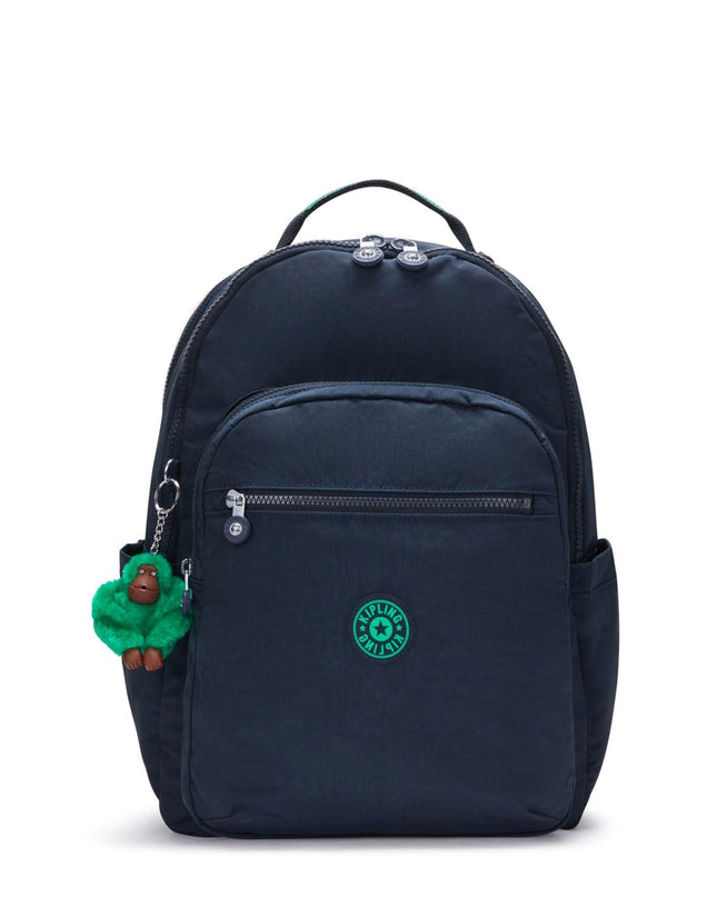 Zaino Porta Computer 15 Pollici Blu SEOUL COLLEGE BLUE GREEN BLOCK Kipling 