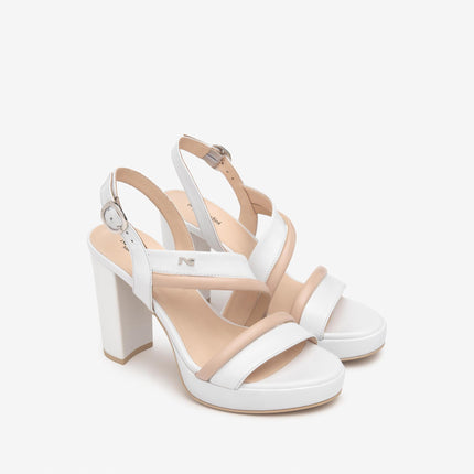 Nero Giardini Sandali Donna Tacco Alto e Plateau in Pelle Bianco E513352D BIANCO 707 Nero Giardini 