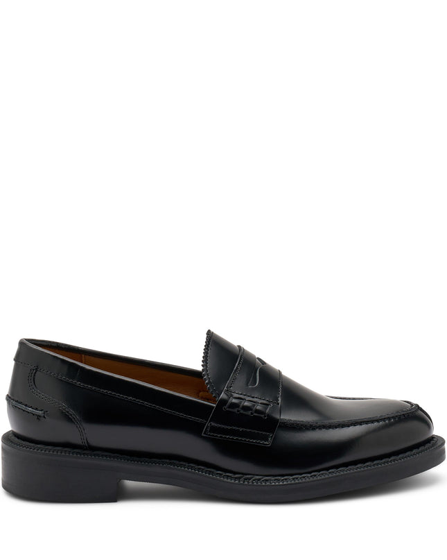 Mocassini Frau Donna College in Pelle Nero 95U0 BRUSH BLACK Frau 