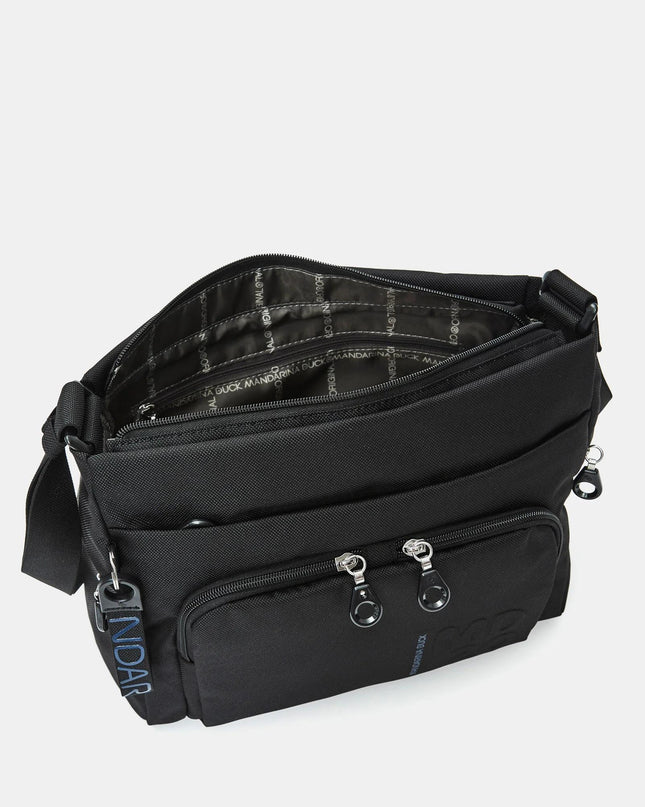 Mandarina Duck Borsa Multitasche con Tracolla in Tessuto Nero QMT58 MD20 BLACK Mandarina Duck 