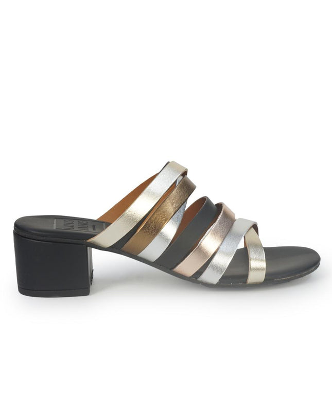 Luis Anne Sandali Sabot Donna in Pelle Nera Multicolor LADY36 V6 Luis Anne 