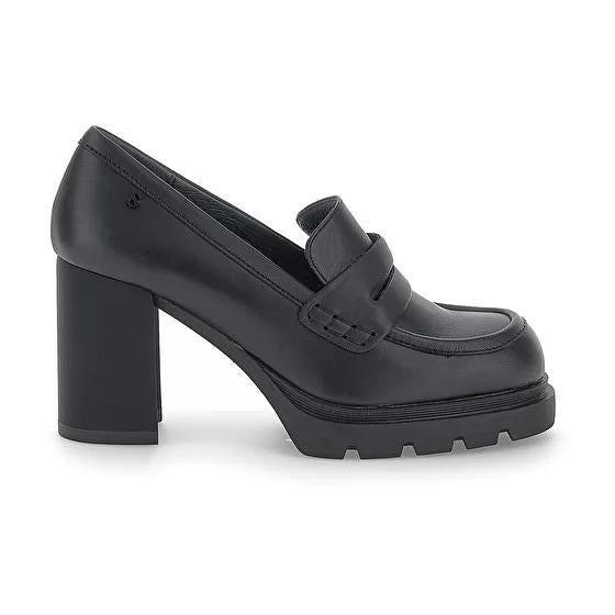 Mocassini Donna Tacco Alto in Pelle Nero - MARIO SPATARELLA