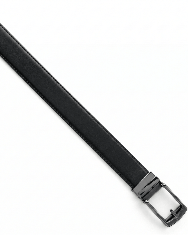 Frau Cintura Uomo con Chiusura a Scatto in Pelle Nera - MARIO SPATARELLA