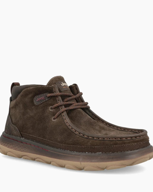 Jeep Stivaletti Polacchine Uomo in Camoscio Marrone KAUAI WALLABEE MID SUEDE BROWN Jeep Footwear 