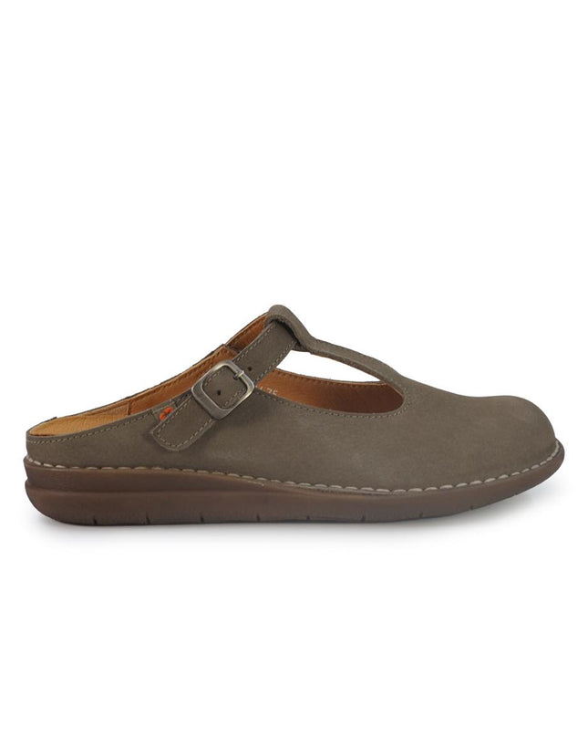 Jungla Sandalo Sabot Donna con Cinturino in Pelle Taupe 8475 TERRON Jungla 