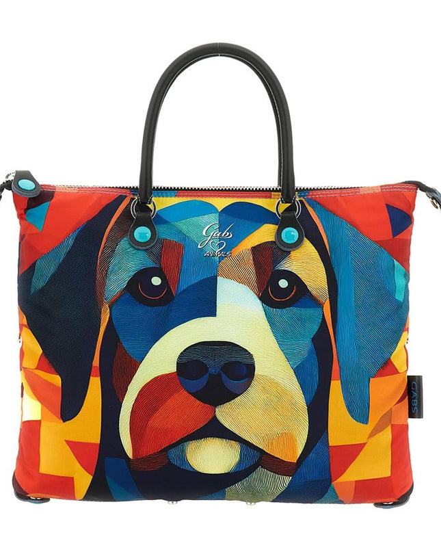Gabs Borsa Convertibile e Trasformabile con Tracolla in Tessuto Fantasia Bracco Rosso G3 PLUS TG M BRACCO ROSSO Gabs 