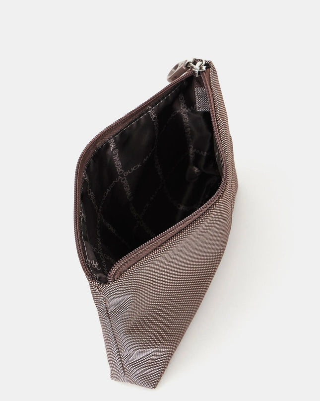 Pochette con Zip in Tessuno Taupr - MARIO SPATARELLA