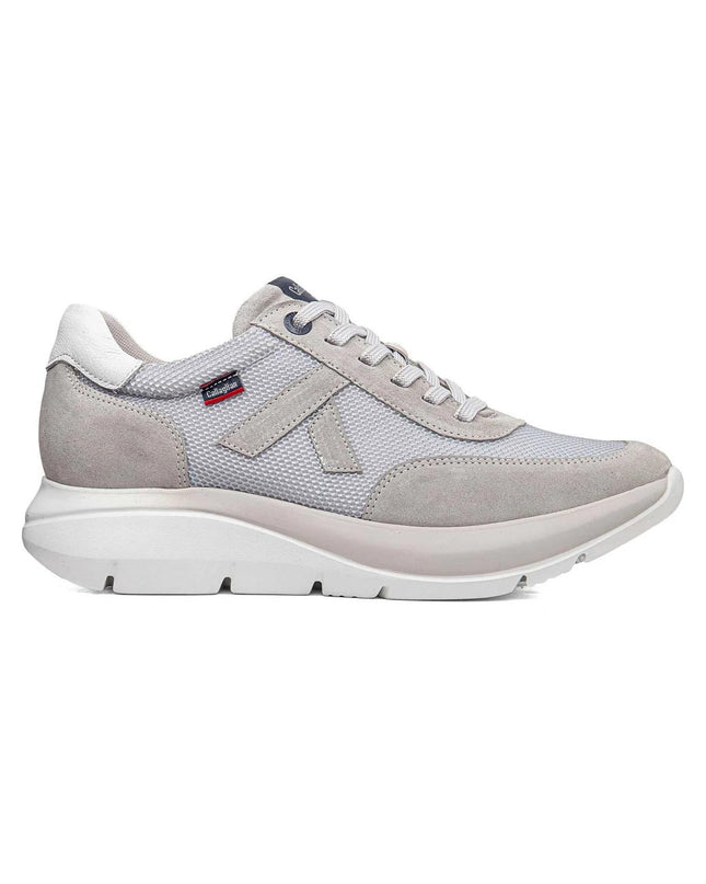 Callaghan Sneakers Algoritmo Uomo in Camoscio e Tessuto Grigio - MARIO SPATARELLA
