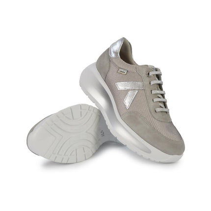 Callaghan Sneakers Donna con Zeppa in Pelle e Tessuto Argento 61609 GRACE PLATA Callaghan 