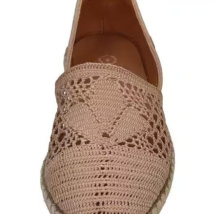 Verbenas Espadrillas Bassa da Donna in Tessuto Beige CARMEN CROCHET PIEDRA Verbenas 