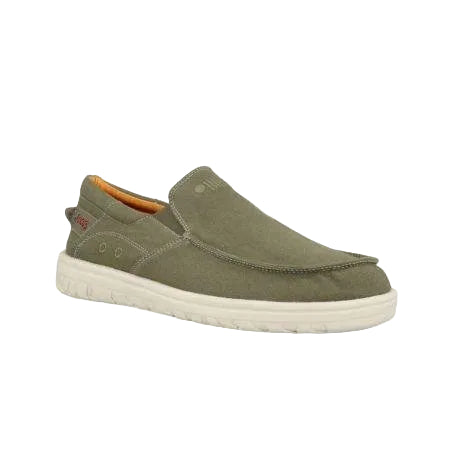 Jeep Mocassino Uomo Slip On in Tessuto Verde - MARIO SPATARELLA