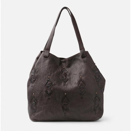 Biba Borsa Shopping in Pelle Vacchetta Dark Viola - MARIO SPATARELLA