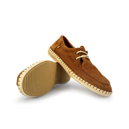 Espadrillas Verbenas Bassa con Lacci da Uomo in Camoscio Cuoio TRUMAN SERRAJE MUSCADE Verbenas 