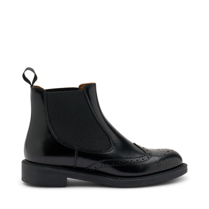 Stivaletti Frau Chelsea Oxford Donna in Pelle Nero 95U2 BRUSH BLACK Frau 