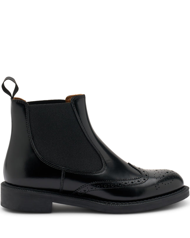 Stivaletti Frau Chelsea Oxford Donna in Pelle Nero 95U2 BRUSH BLACK Frau 