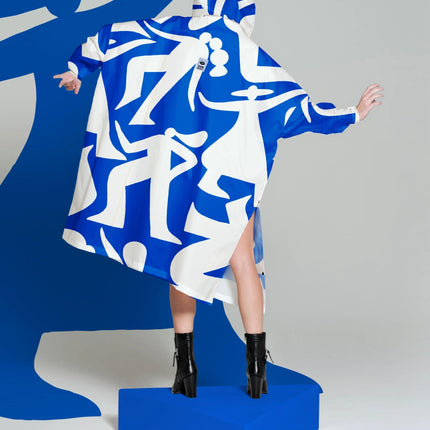 Rainkiss Mantella Antipioggia Poncho Timo Kuilder Blu Dance RAIN PONCHO TIMO KUILDER BLU DANCE RAINKISS 