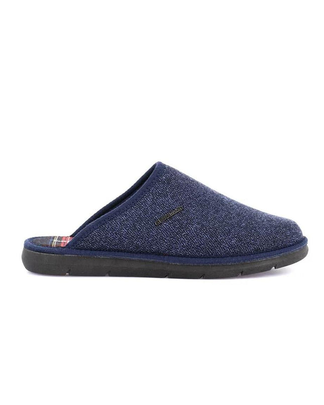 Pantofole Uomo Ciabatte in Tessuto Blu - MARIO SPATARELLA