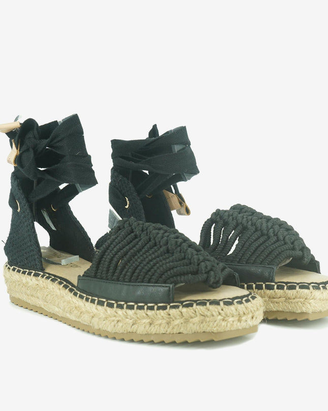 Espadrillas Donna Bassa in Corda RAMBLA KNOT BLACK Wrangler 