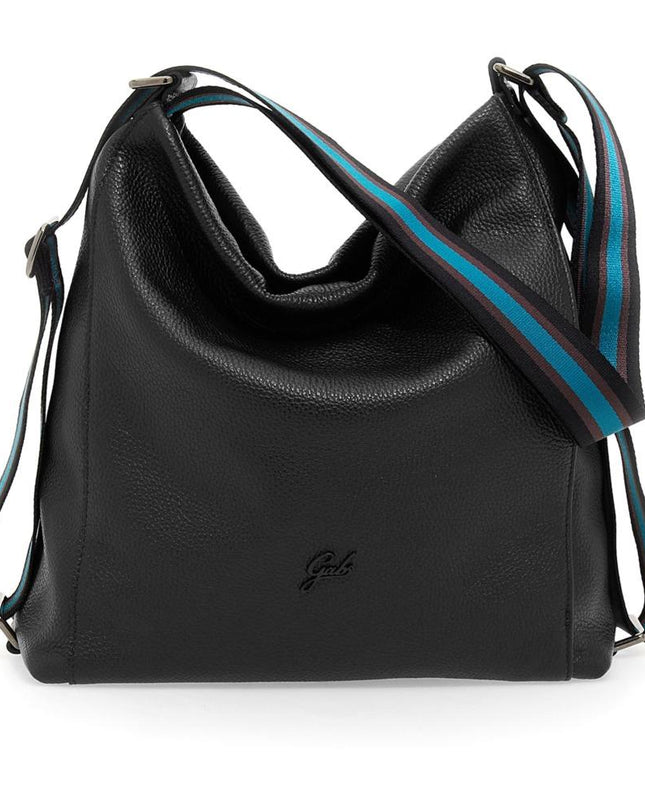 Gabs Borsa Zaino Trasformabile  in Pelle Nera AISSA TG L BLACK Gabs 