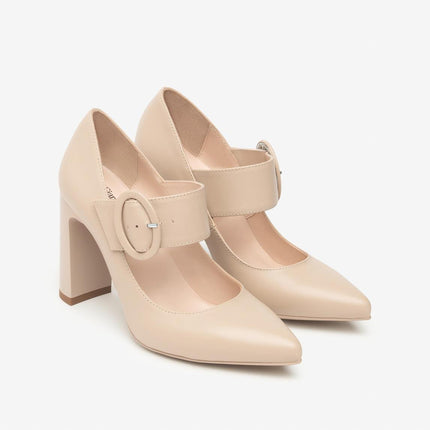 Nero Giardini Decollete Mary Jane con Cinturino in Pelle Lino - MARIO SPATARELLA