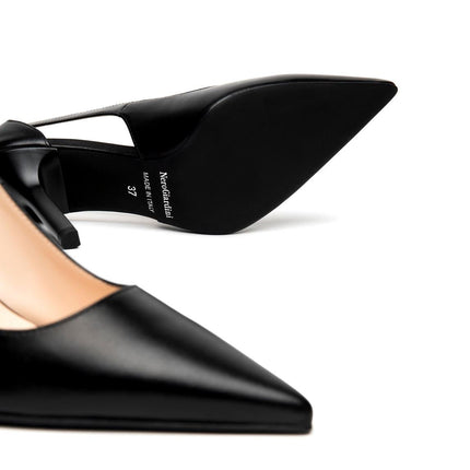NeroGiardini Decollete Tacco Stiletto in Pelle Nera - MARIO SPATARELLA