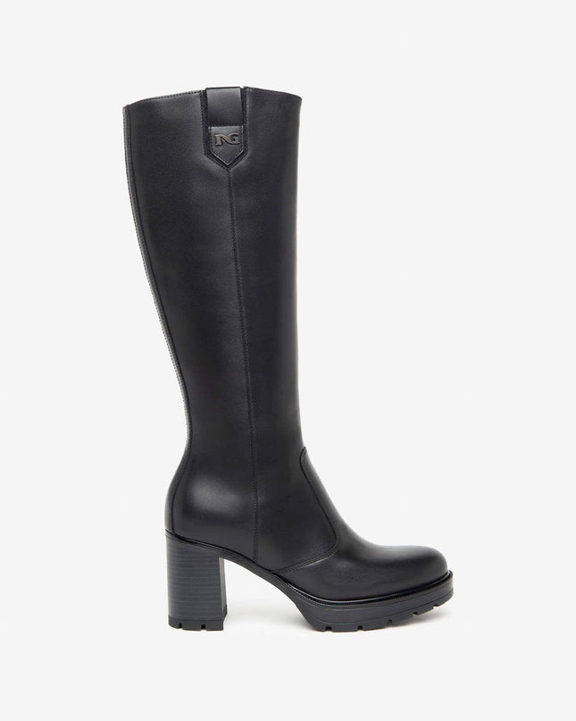 Nero Giardini Stivali Donna in Pelle Nero I411855D NERO 100 Nero Giardini 