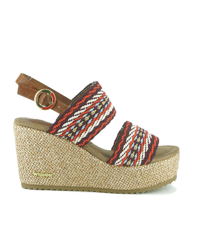 Sandali Donna con Zeppa MARBELLA MOONLIGHT RED Wrangler 