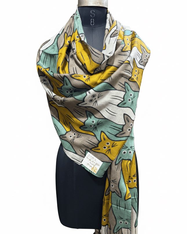 Foulard Spatarella in Cashmere Fantasia Multicolore - MARIO SPATARELLA