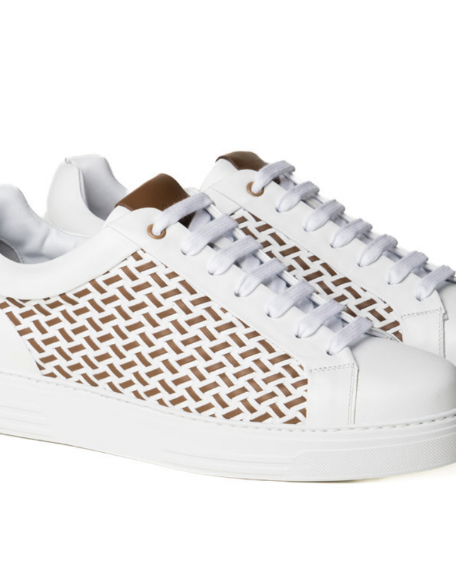 Sneakers Bassa Uomo Pelle Intrecciata SON 500 INTRECCIO Rogal's 