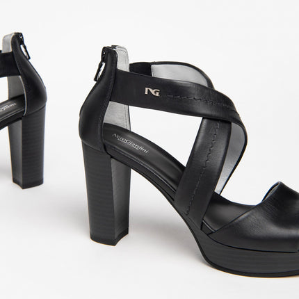 Sandali Donna in Pelle Nero E307500D NERO 100 Nero Giardini 
