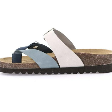 Grunland Sandalo Plantare Infradito Sughero Bio Donna in Nabuk Blu Multi CC0078 HOLA JEANS Grunland 