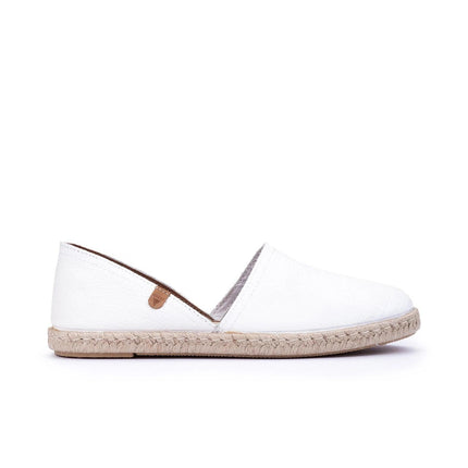 Verbenas Espadrillas Bassa da Donna in Pelle Bianca - MARIO SPATARELLA