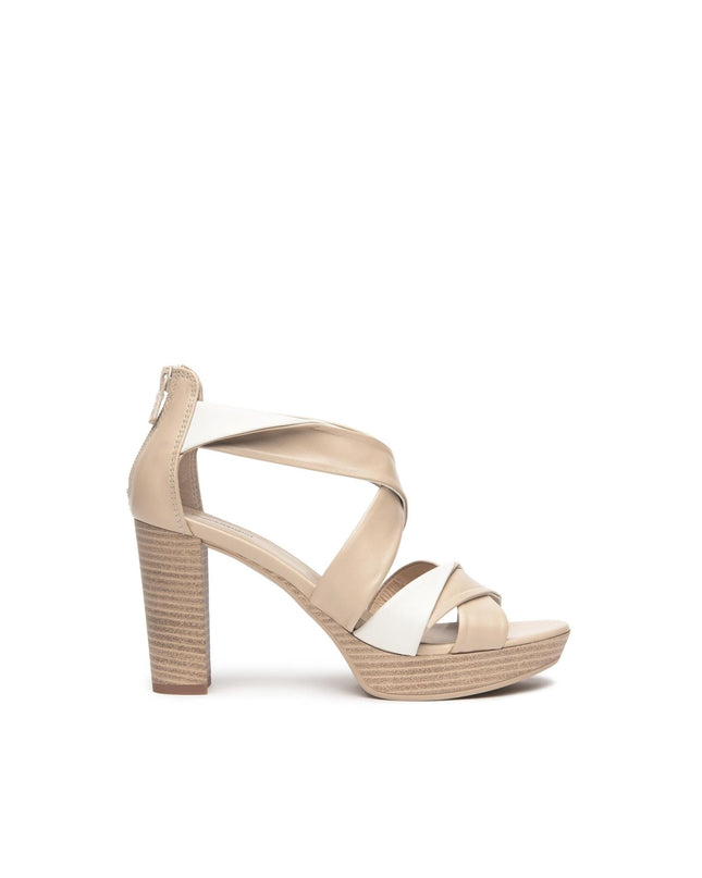 Nero Giardini Sandali Donna Tacco Alto e Plateau in Pelle Lino - MARIO SPATARELLA