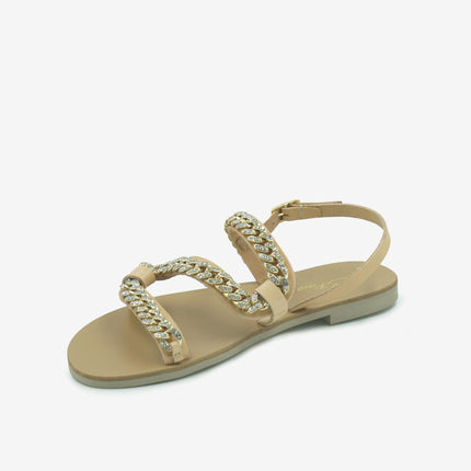 Sandali Bassi Donna in Pelle Naturale E1-089 NATURAL S.Piero 