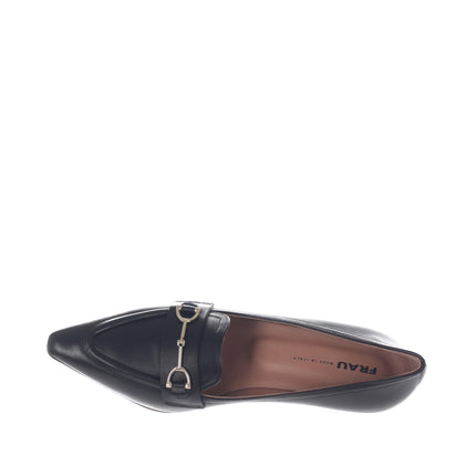 Decollete Pelle Nera Tacco Rocchetto 64N0 BLACK Frau 