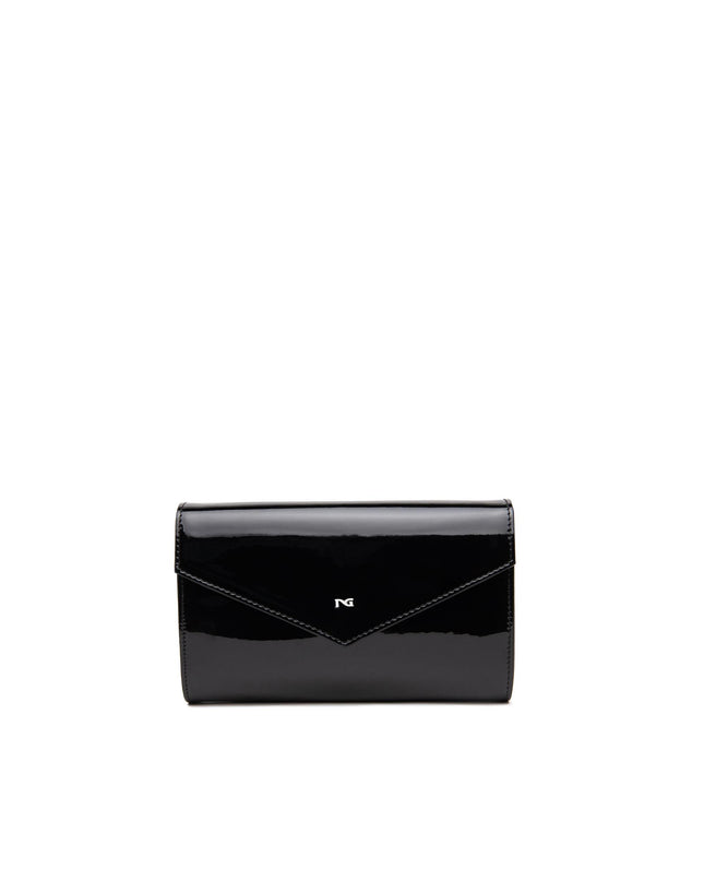 Nero Giardini Pochette Busta Clutch Donna in Vernice Nero - MARIO SPATARELLA
