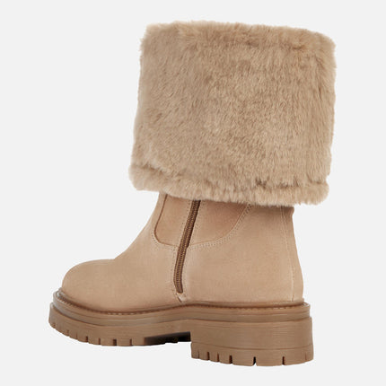 Stivali Donna Camoscio Beige D04HRM IRIDEA TOFFEE Geox 